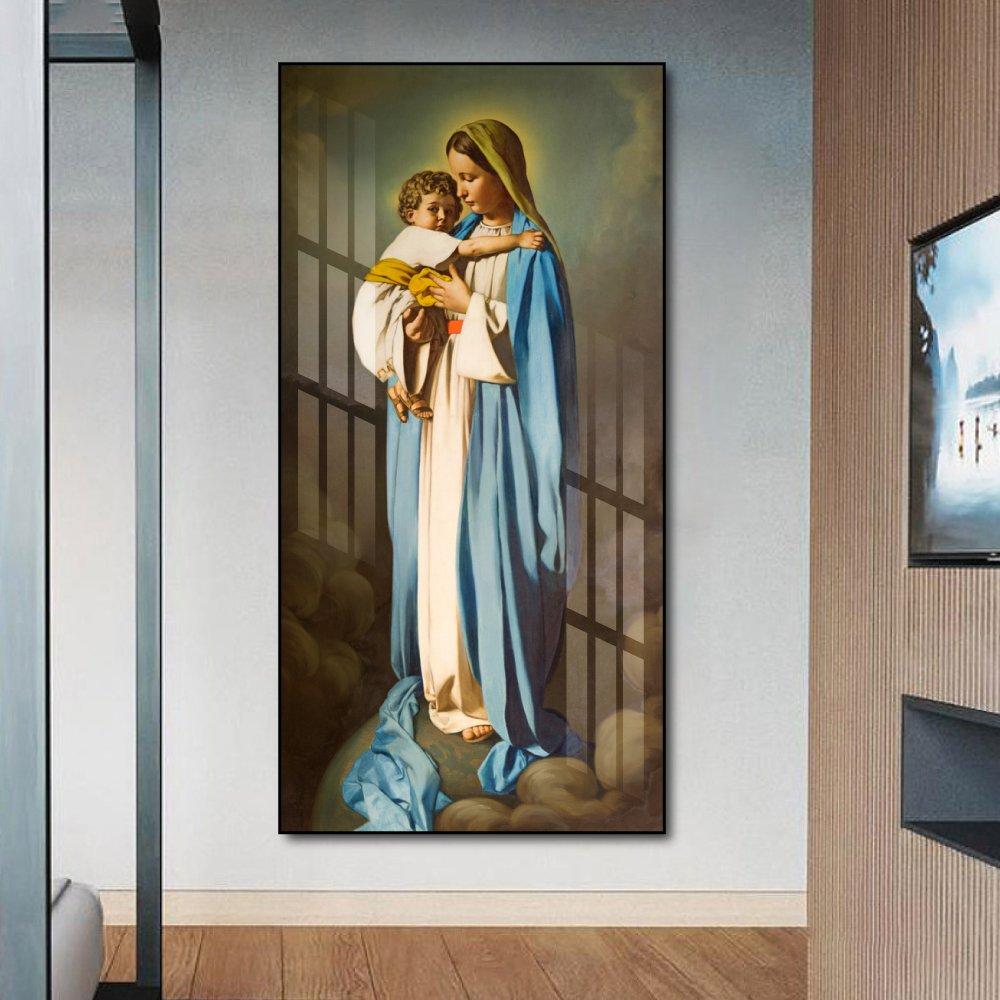 Tranh treo tường mẹ maria bế hài nhi 3