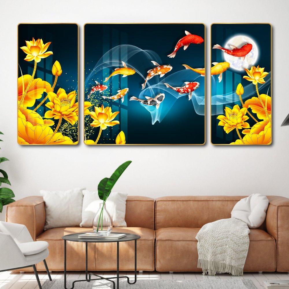 Tranh treo tường cửu ngư quần hội 20