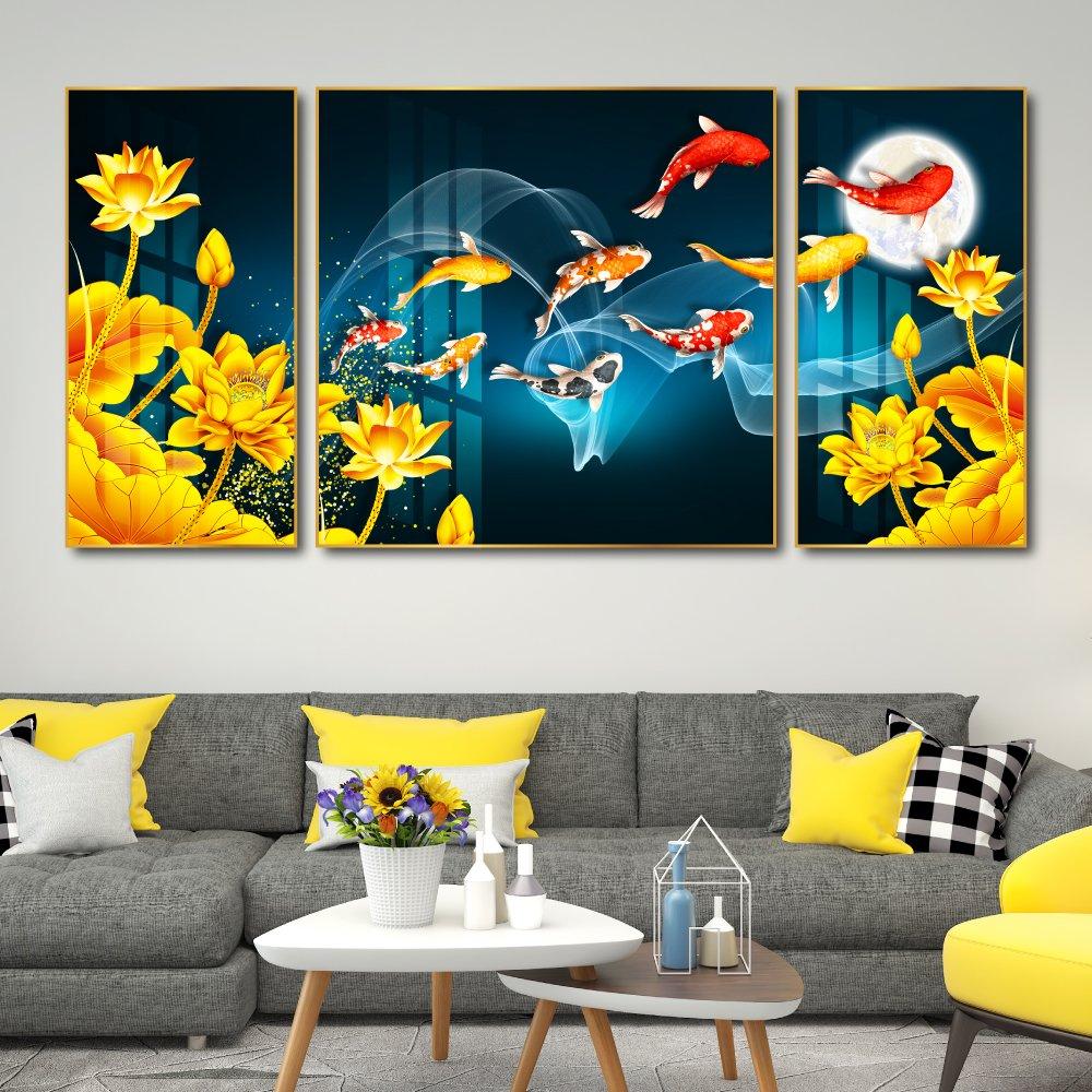 Tranh treo tường cửu ngư quần hội 20