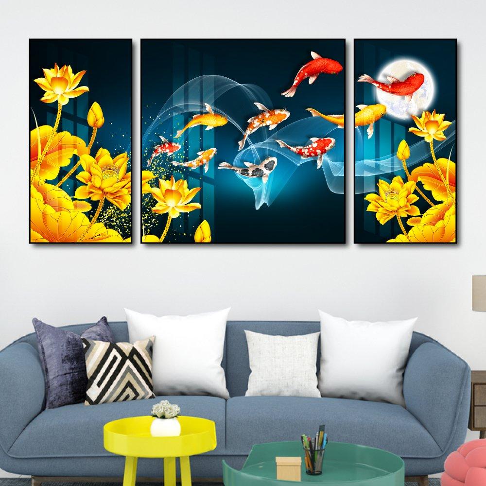 Tranh treo tường cửu ngư quần hội 20