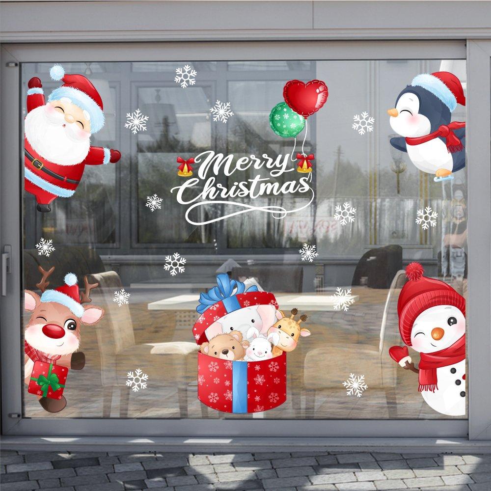 Decal Trang Trí Noel Ông Già Noel Vui Vẻ Và Những Người Bạn 2