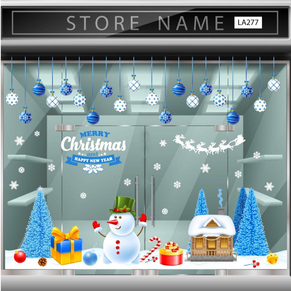 Combo decal trang trí noel Merry Christmas Và Cây Thông Xanh 2023
