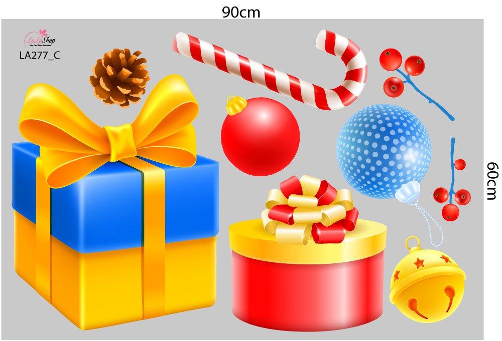 Combo decal trang trí noel Merry Christmas Và Cây Thông Xanh 2023