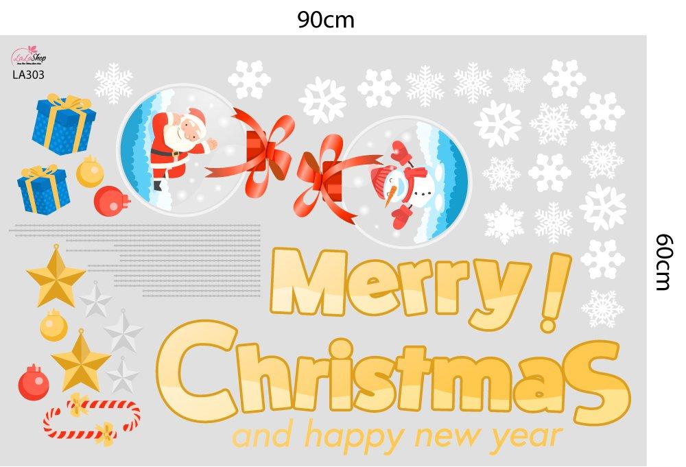 Decal Trang Trí Noel Merry Christmas 2023