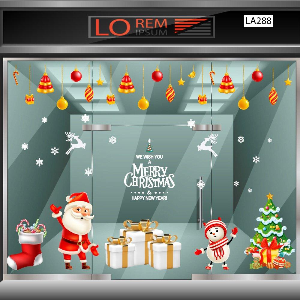 Combo Decal Trang Trí Noel We Wish You A Merry Christmas 2023