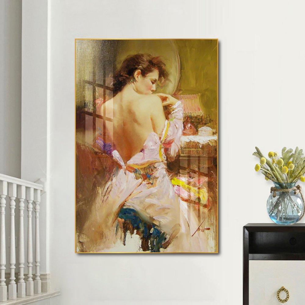 Tranh treo tường sơn dầu thiếu nữ khỏa thân 14