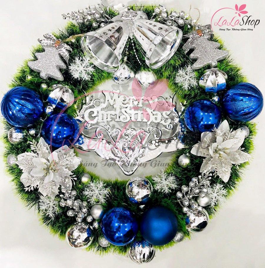 Vòng Nguyệt Quế Trang Trí Noel Merry Christmas 33 - 55cm