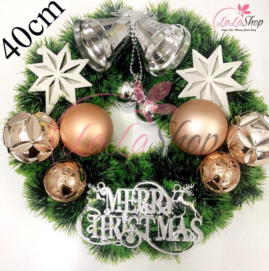 Vòng nguyệt quế trang trí noel đa sắc 3