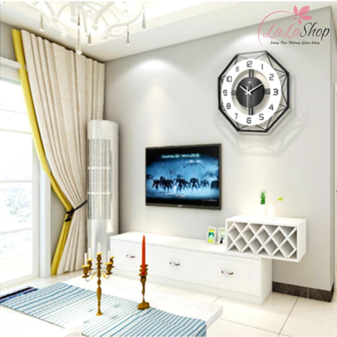 Đồng Hồ Treo Tường Trang Trí 8 Cạnh