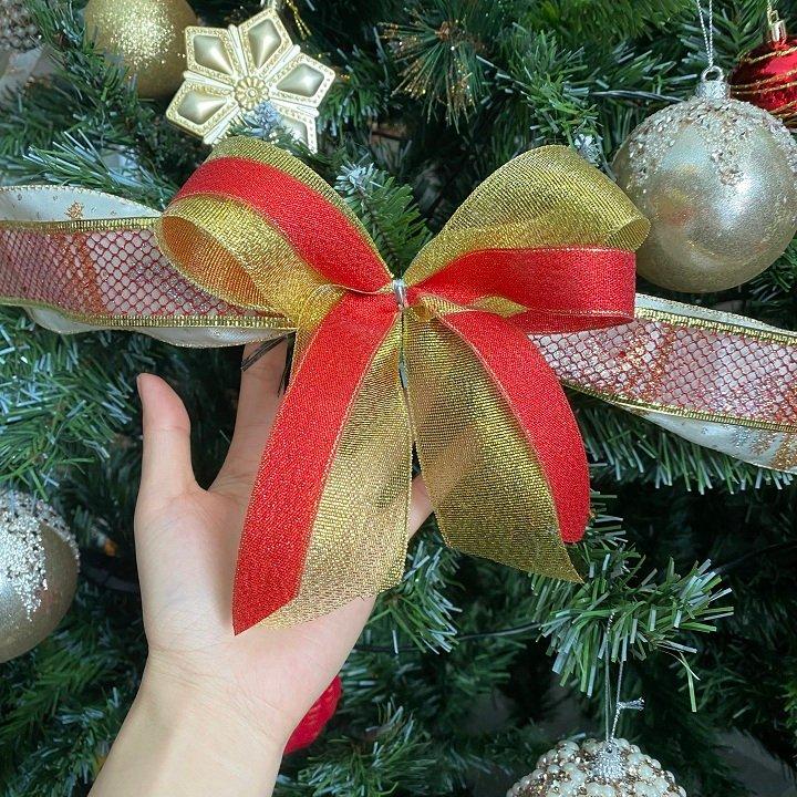 Đồ Trang Trí Nơ Ruy Băng Trang Trí Cây Thông Noel Mẫu 2