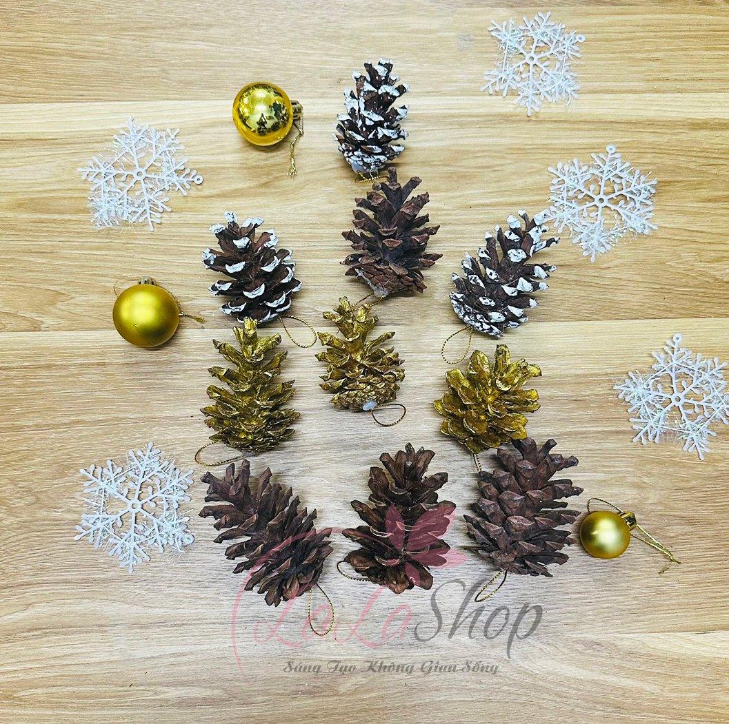 Combo 10 quả thông 3 loại trang trí noel loại 1