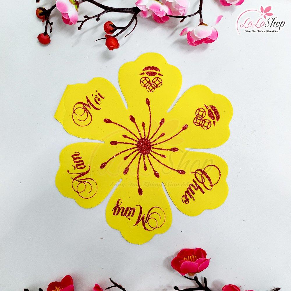 Bông mai xốp dẻo 20cm trang trí tết