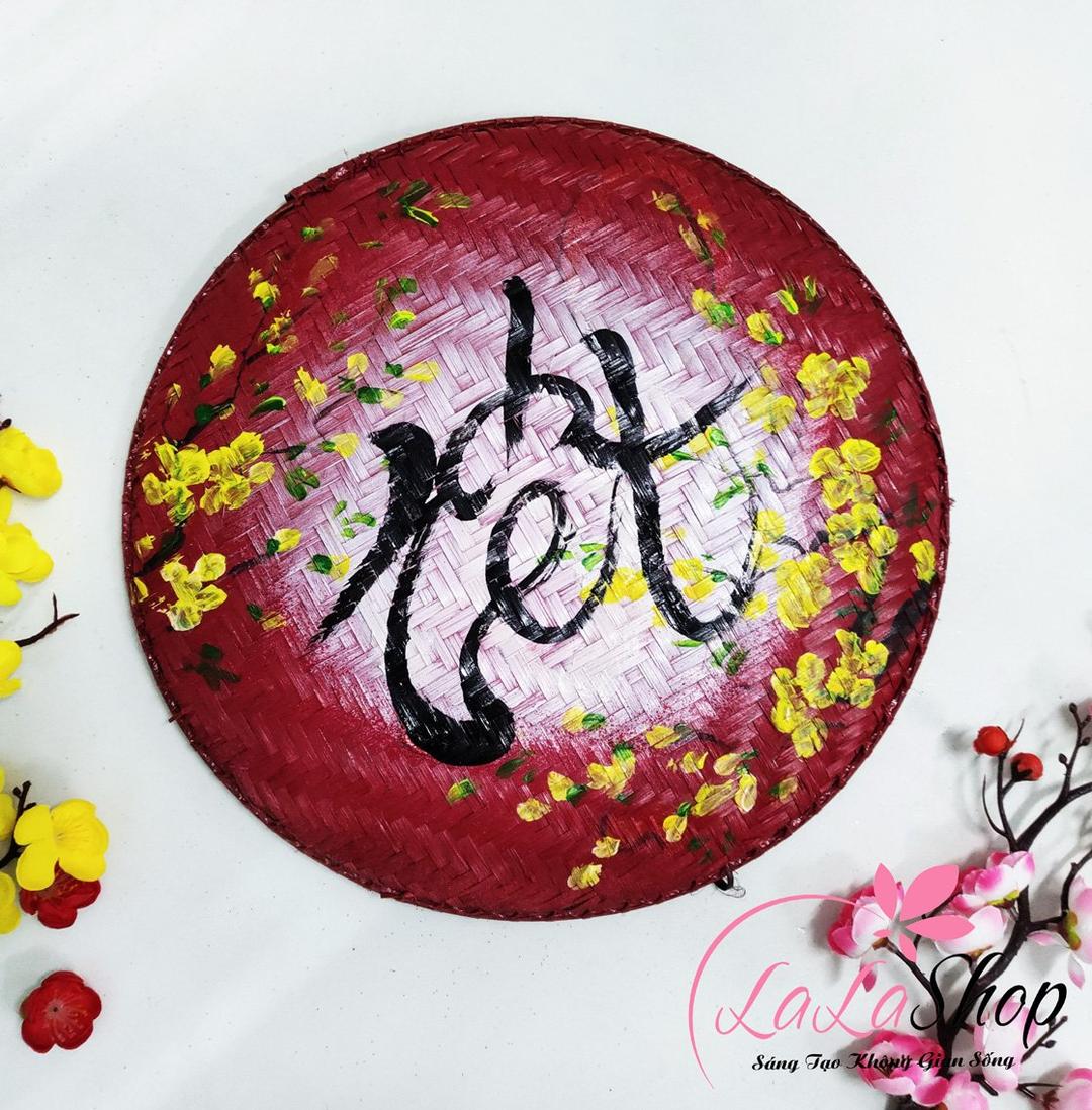 Mẹt chữ tết 35cm sắc màu trang trí tết