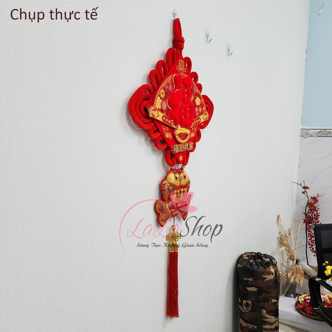 Liễn chữ phúc nhung đỏ nhỏ trang trí ngày tết mẫu 4