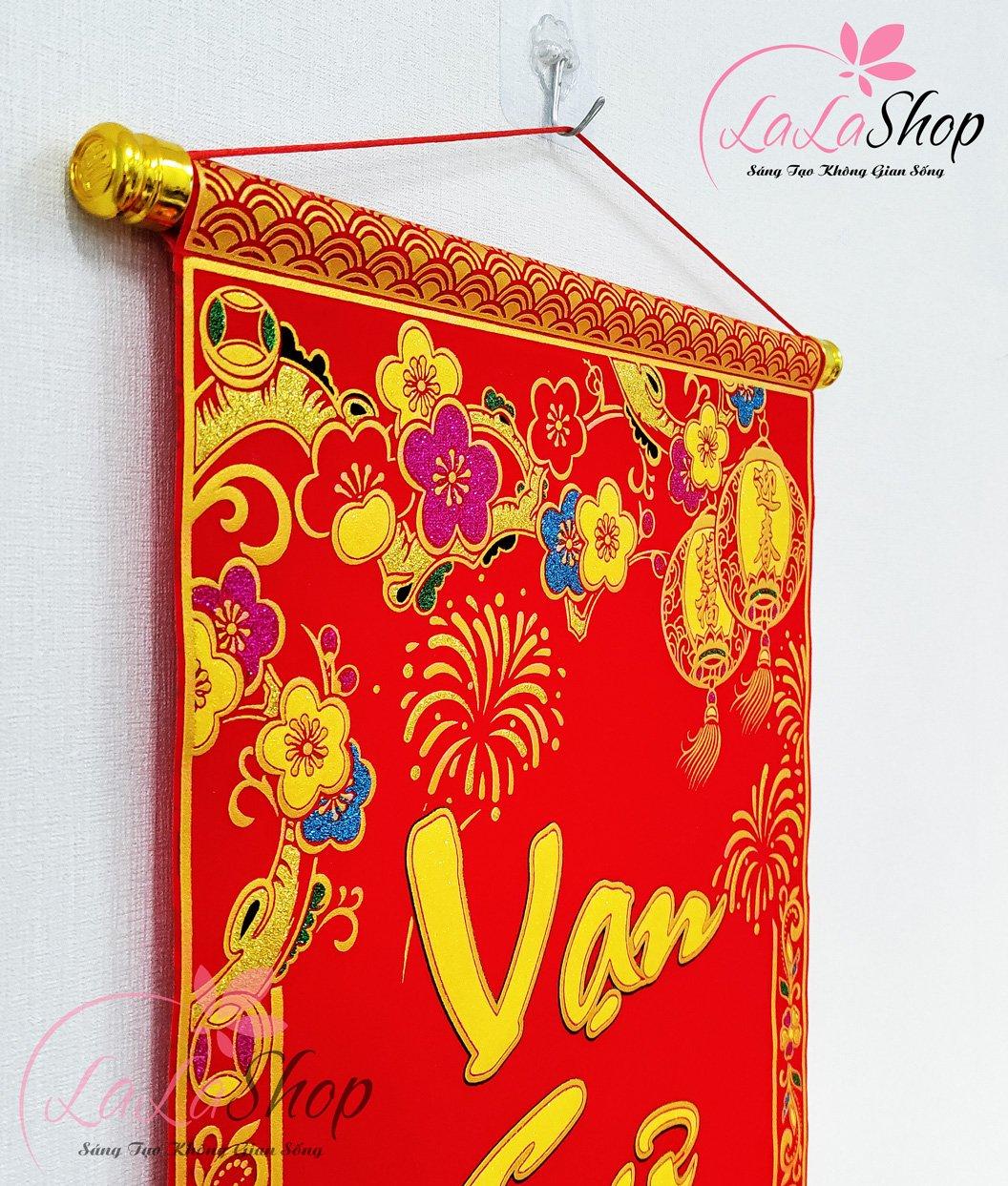 Liễn Nhung Chúc Mừng Vạn Sự Như Ý Size Lớn