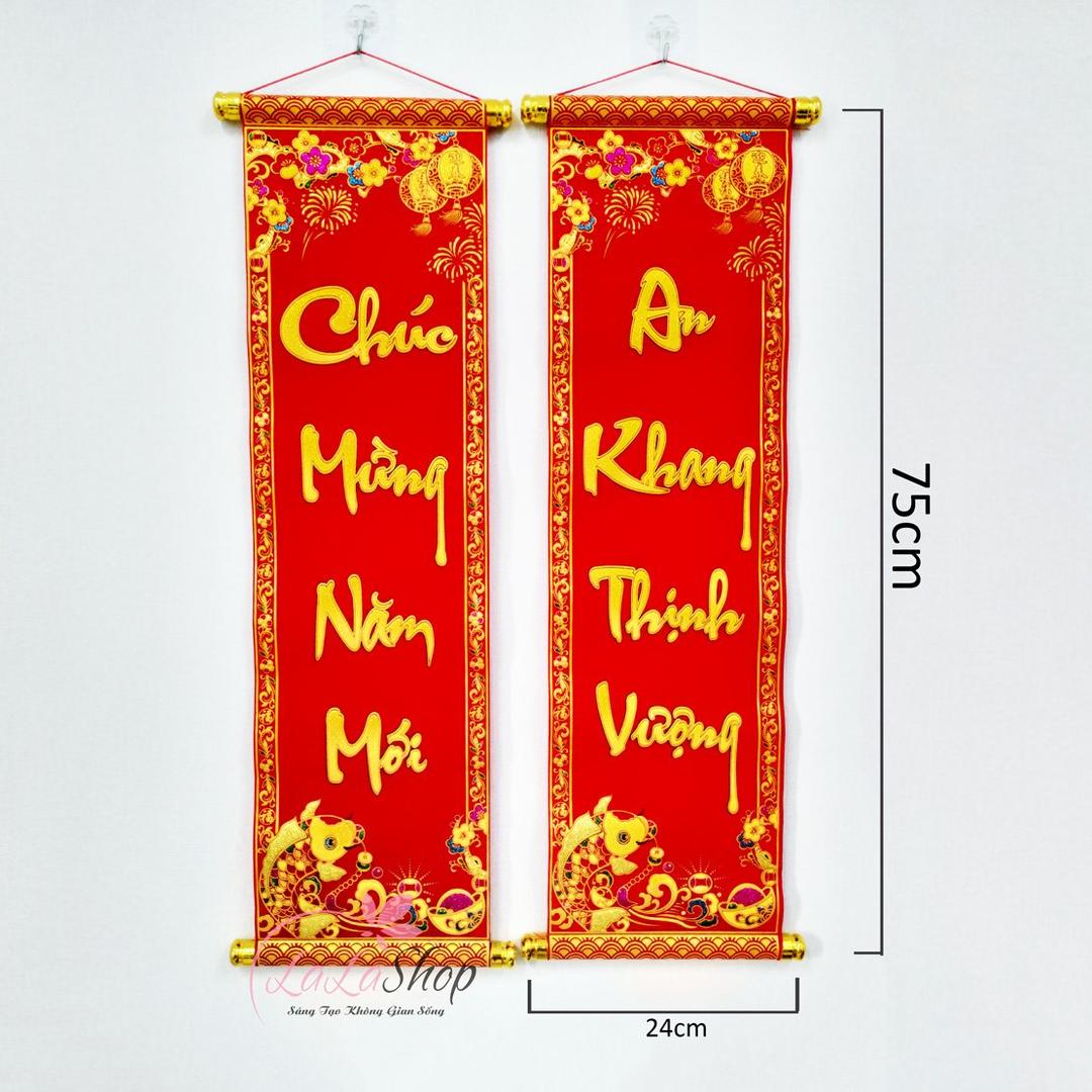 Liễn Nhung Trang Trí Tết Chúc Mừng Năm Mới