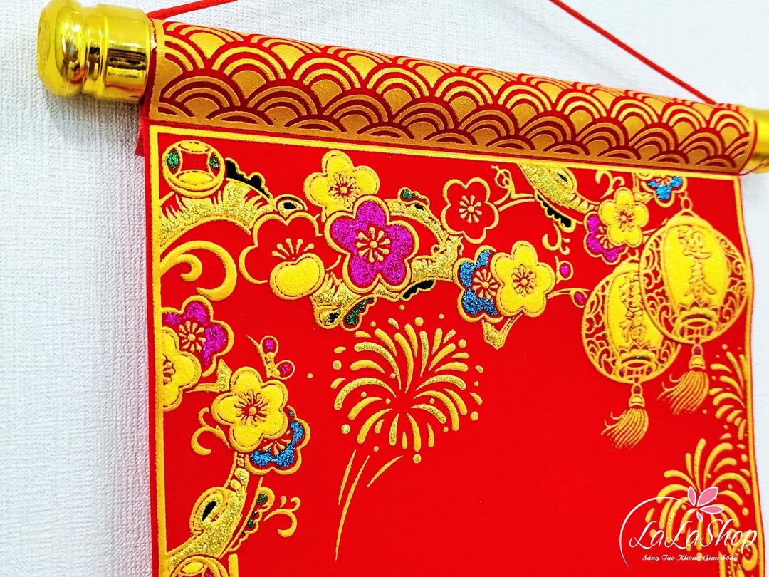 Liễn Nhung Trang Trí Tết Chúc Mừng Năm Mới