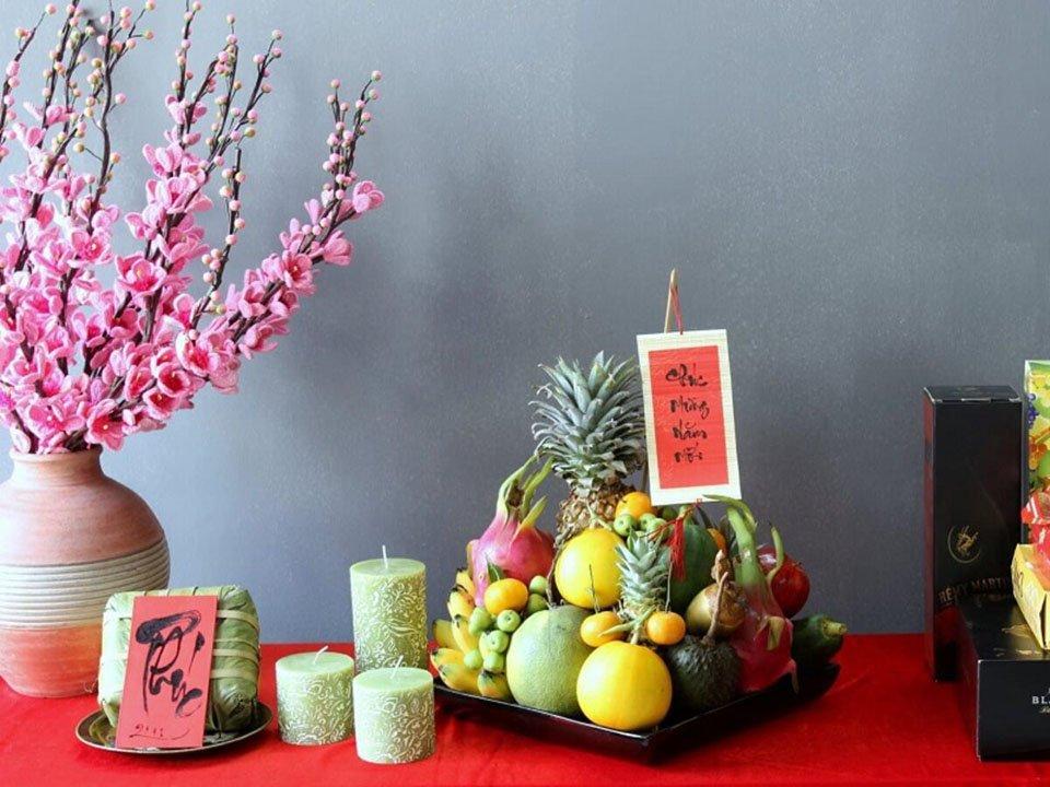 Trang trí Tết với mâm ngũ quả