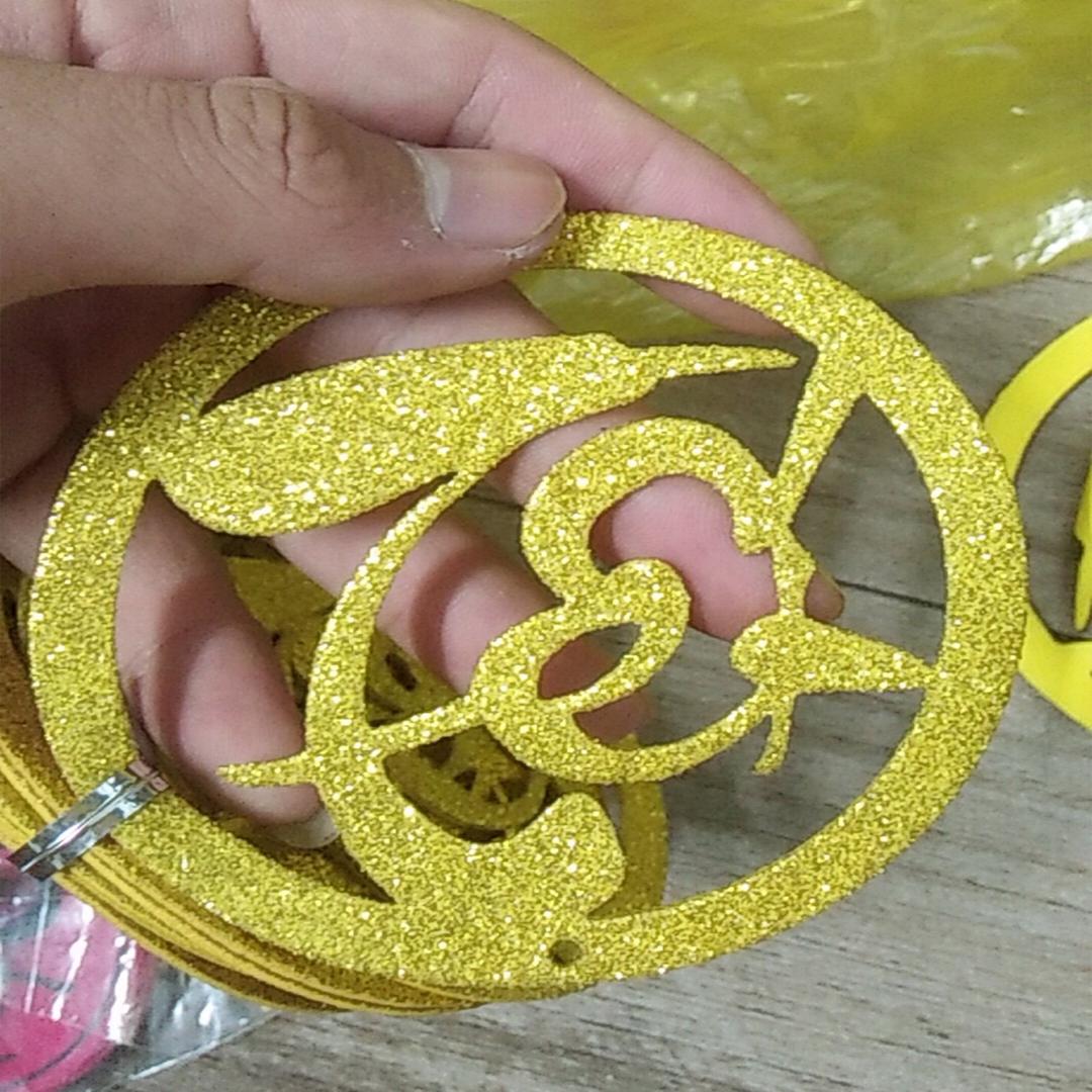 Chữ tết vàng kim tuyến trang trí