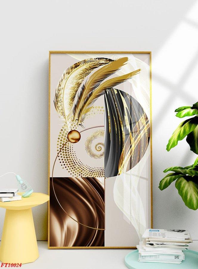 Tranh Treo Tường Nghệ Thuật Lông Vũ Trừu Tường