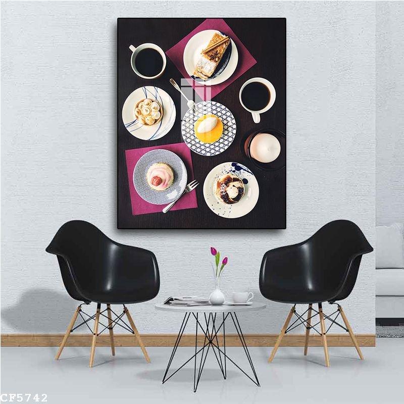 Tranh Treo Tường Ly Cafe Và Bánh Ngọt