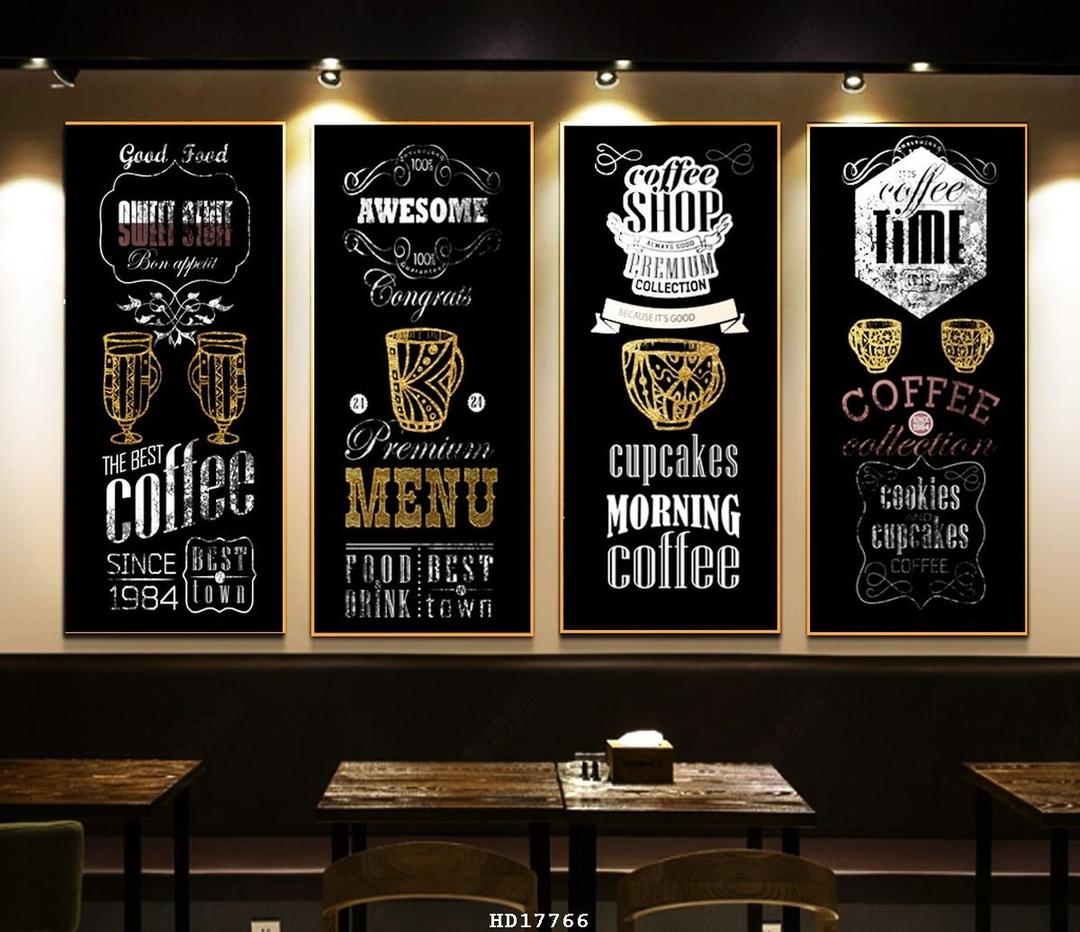 Bộ Tranh Tứ Quý Trang Trí Quán Cafe 2