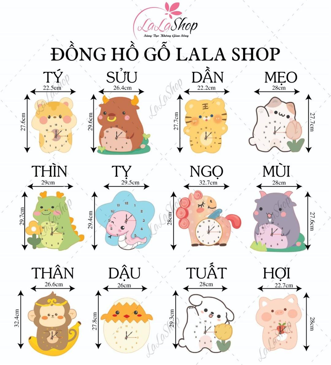 Đồng hồ gỗ treo hình chú ếch