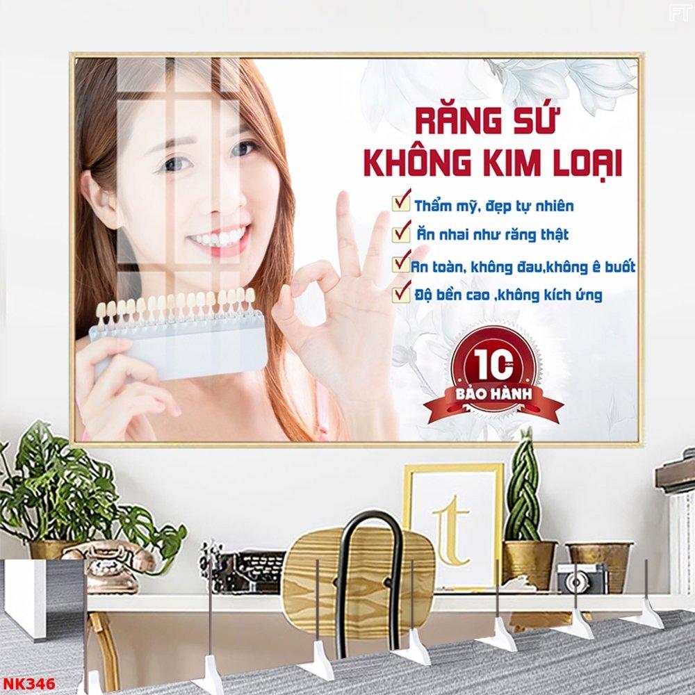 Tranh Treo Tường Phòng Khám Nha Khoa Răng Sứ Không Kim Loại