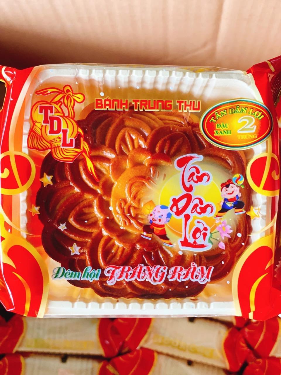 Bánh trung thu nhân đậu xanh 2 trứng 200G Bánh Tân Dân Lợi