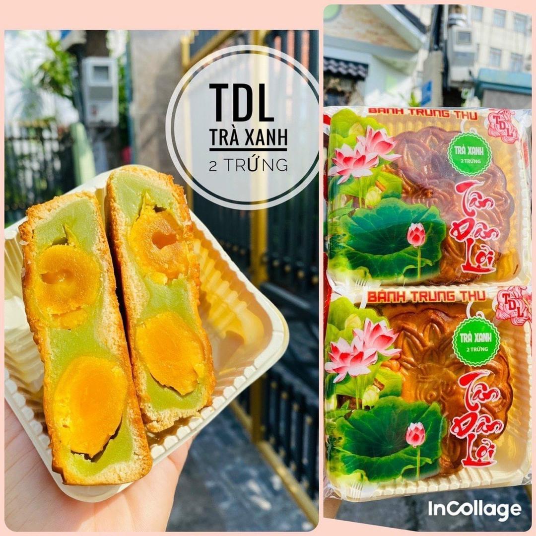 Bánh trung thu nhân trà xanh 2 trứng 200G Bánh Tân Dân Lợi