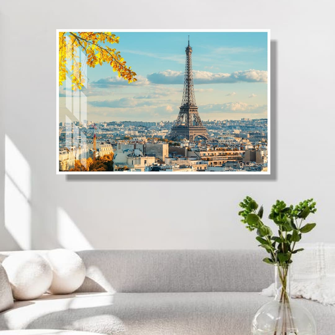 Tranh Treo Tường Phong Cảnh Tháp Eiffel Mùa Thu