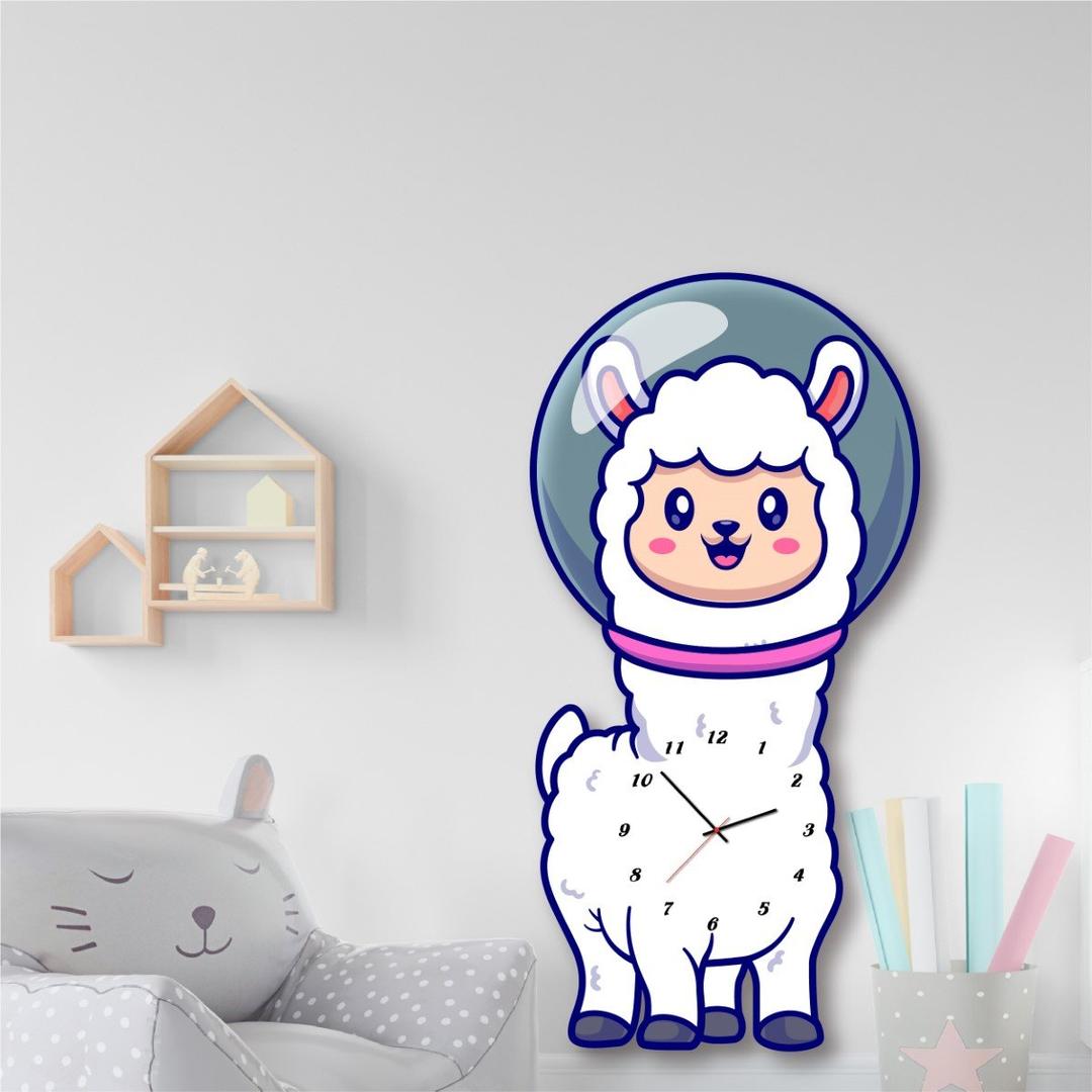 Đồng Hồ Gỗ Treo Tường Hình Lạc Đà Alpaca