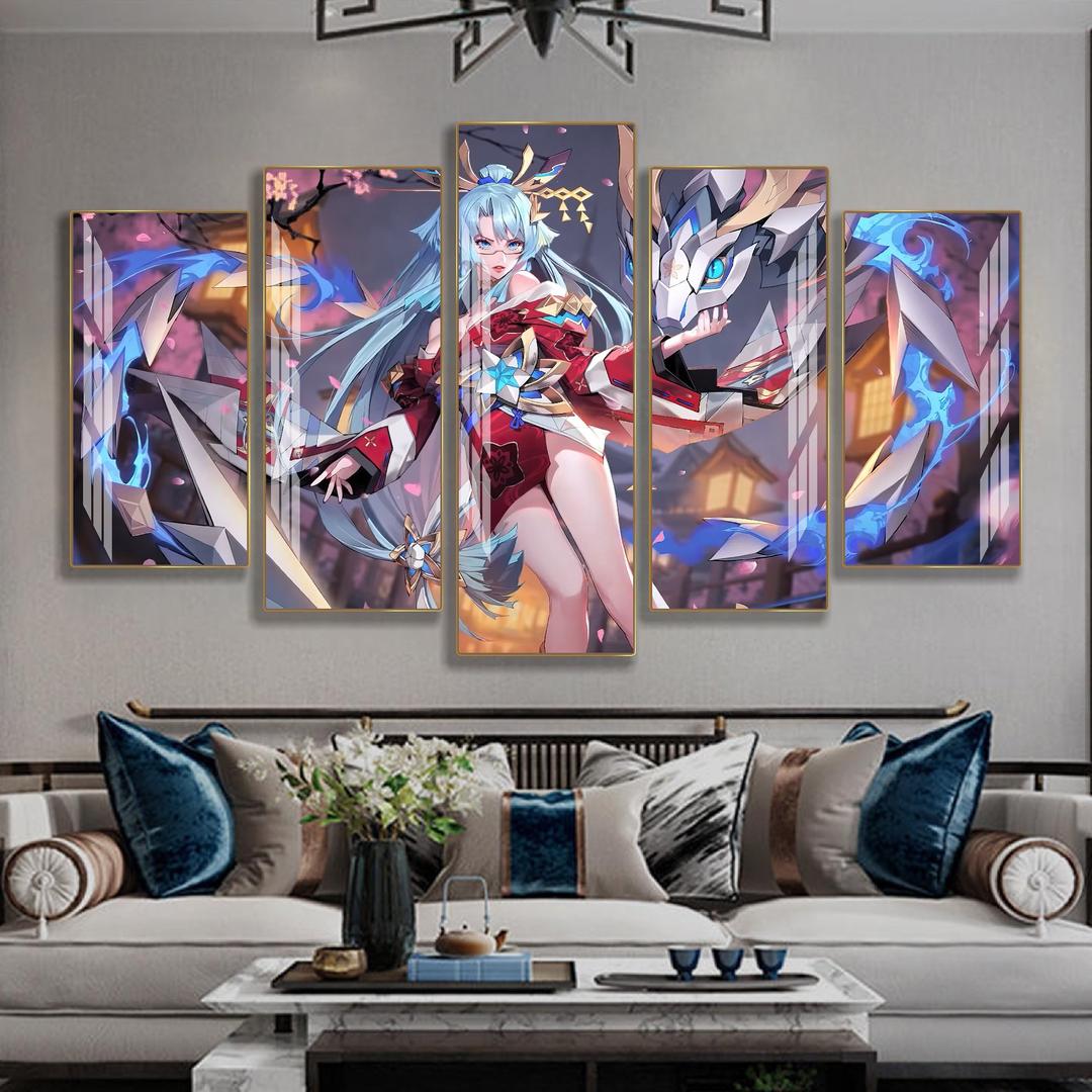 Tranh treo tường anime bộ 5 tấm mẫu 627