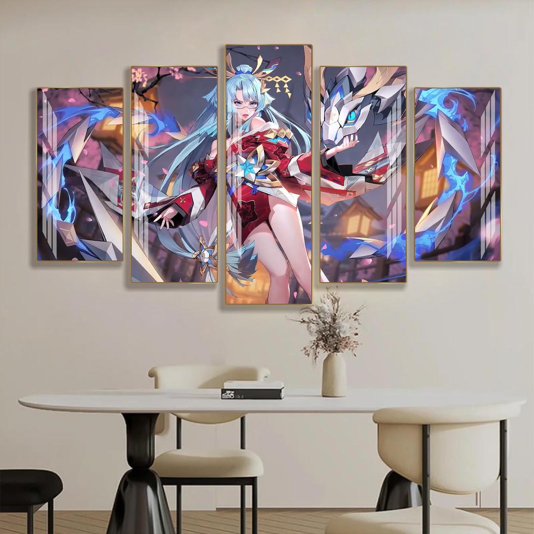 Tranh treo tường anime bộ 5 tấm mẫu 627