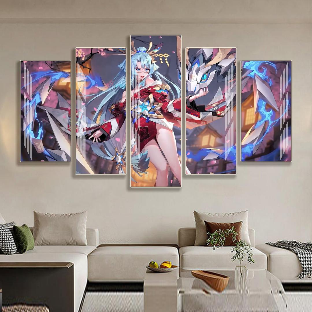 Tranh treo tường anime bộ 5 tấm mẫu 627