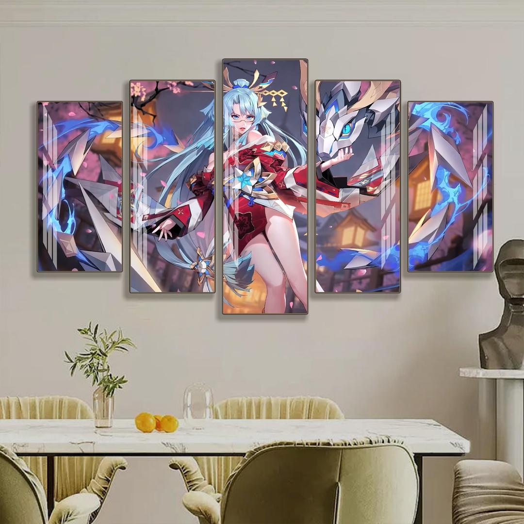 Tranh treo tường anime bộ 5 tấm mẫu 627