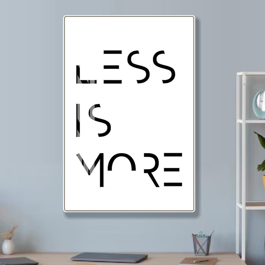 Tranh treo tường nghệ thuật tối giản Less is more mẫu 687