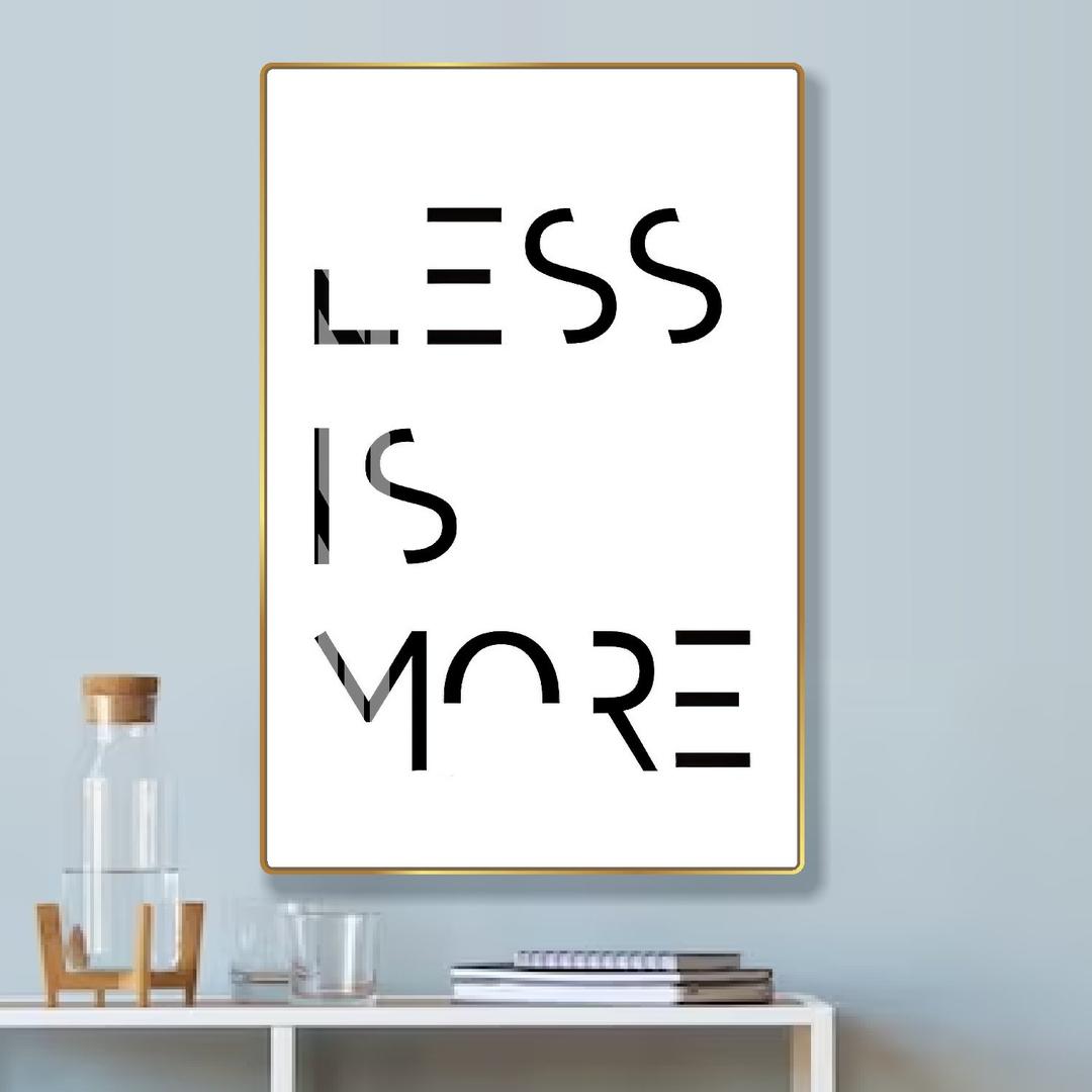 Tranh treo tường nghệ thuật tối giản Less is more mẫu 687