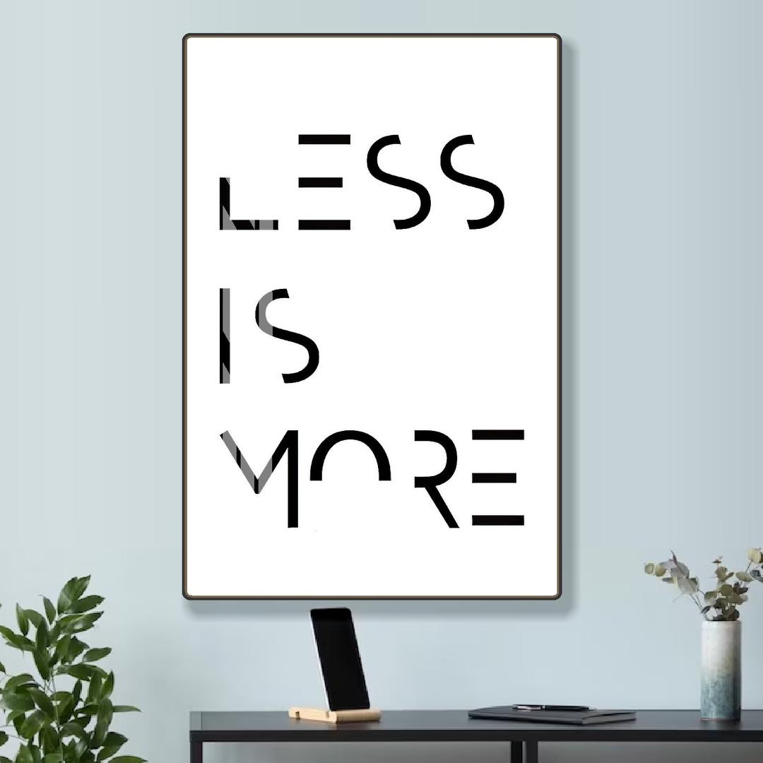 Tranh treo tường nghệ thuật tối giản Less is more mẫu 687