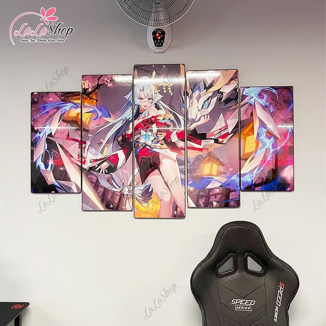 Tranh treo tường anime bộ 5 tấm mẫu 627
