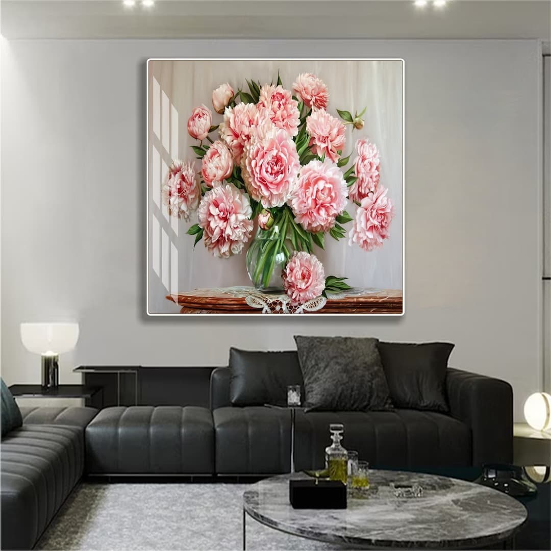 Tranh treo tường bình hoa nghệ thuật tranh hoa hồng mẫu 720