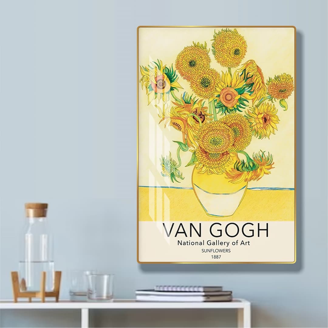 Tranh treo tường bình hoa nghệ thuật Van Gogh