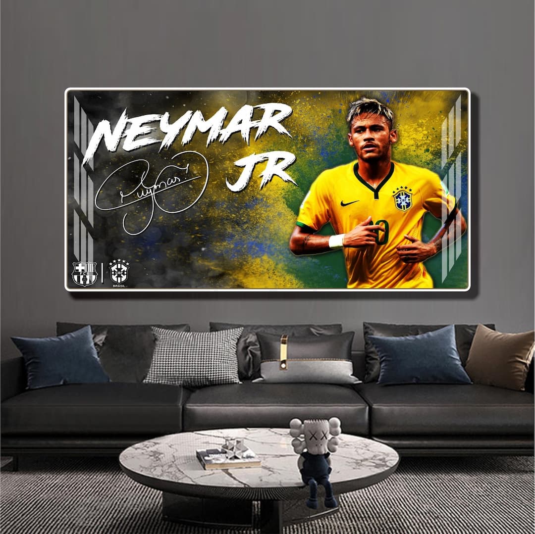 Tranh Treo Tường Cầu Thủ Bóng Đá Neymar Mẫu 02