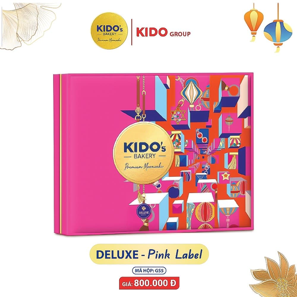 Hộp 4 bánh trung thu Kido cao cấp deluxe - Pink Label