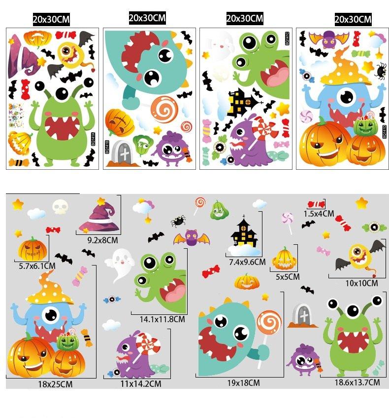 Combo Decal Trang Trí Halloween Ngộ Nghĩnh