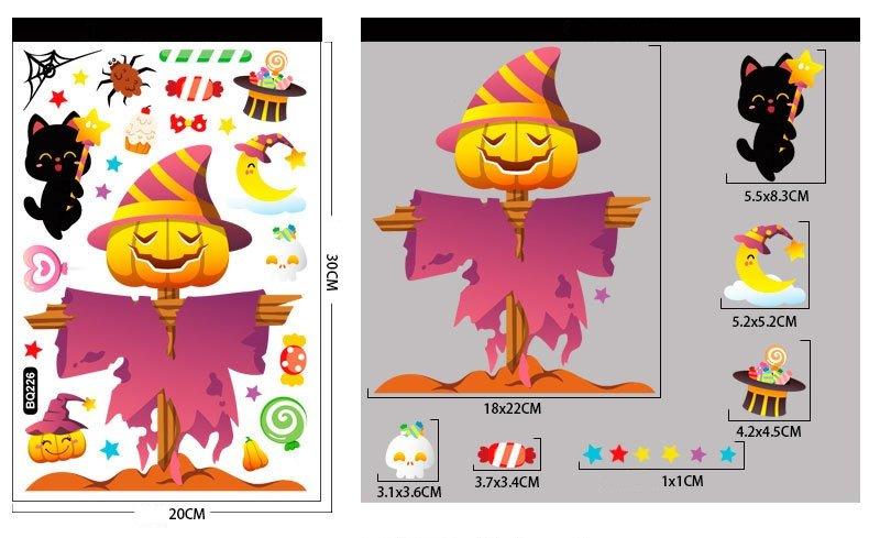 Combo Decal Trang Trí Halloween Ngộ Nghĩnh Mẫu 02