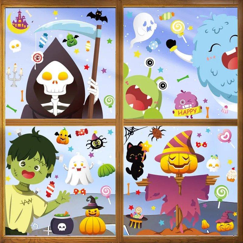 Combo Decal Trang Trí Halloween Ngộ Nghĩnh Mẫu 02