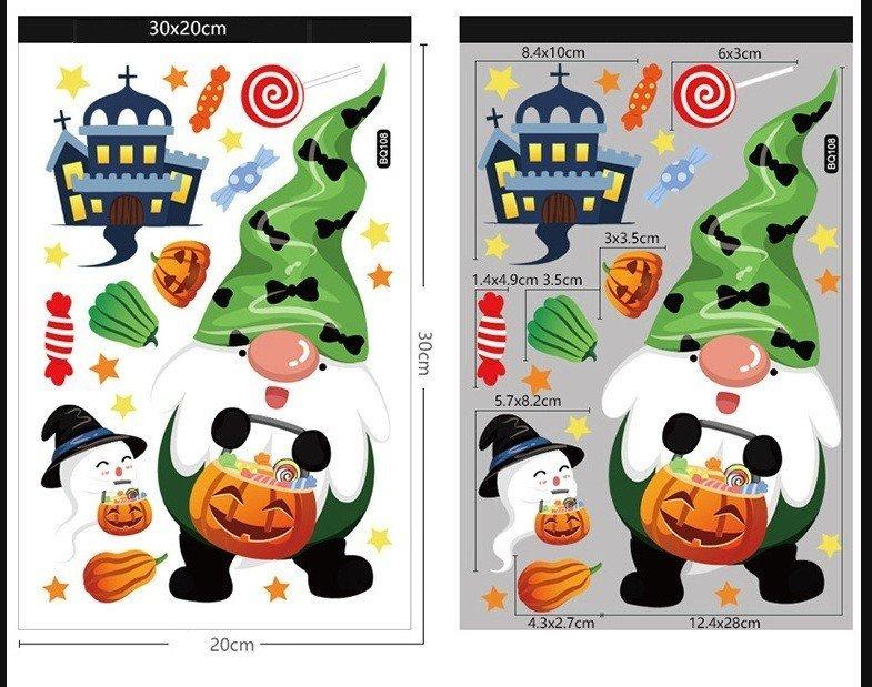 Decal Trang Trí Halloween Mẫu 25 Không Keo Chuyên Dán Kính