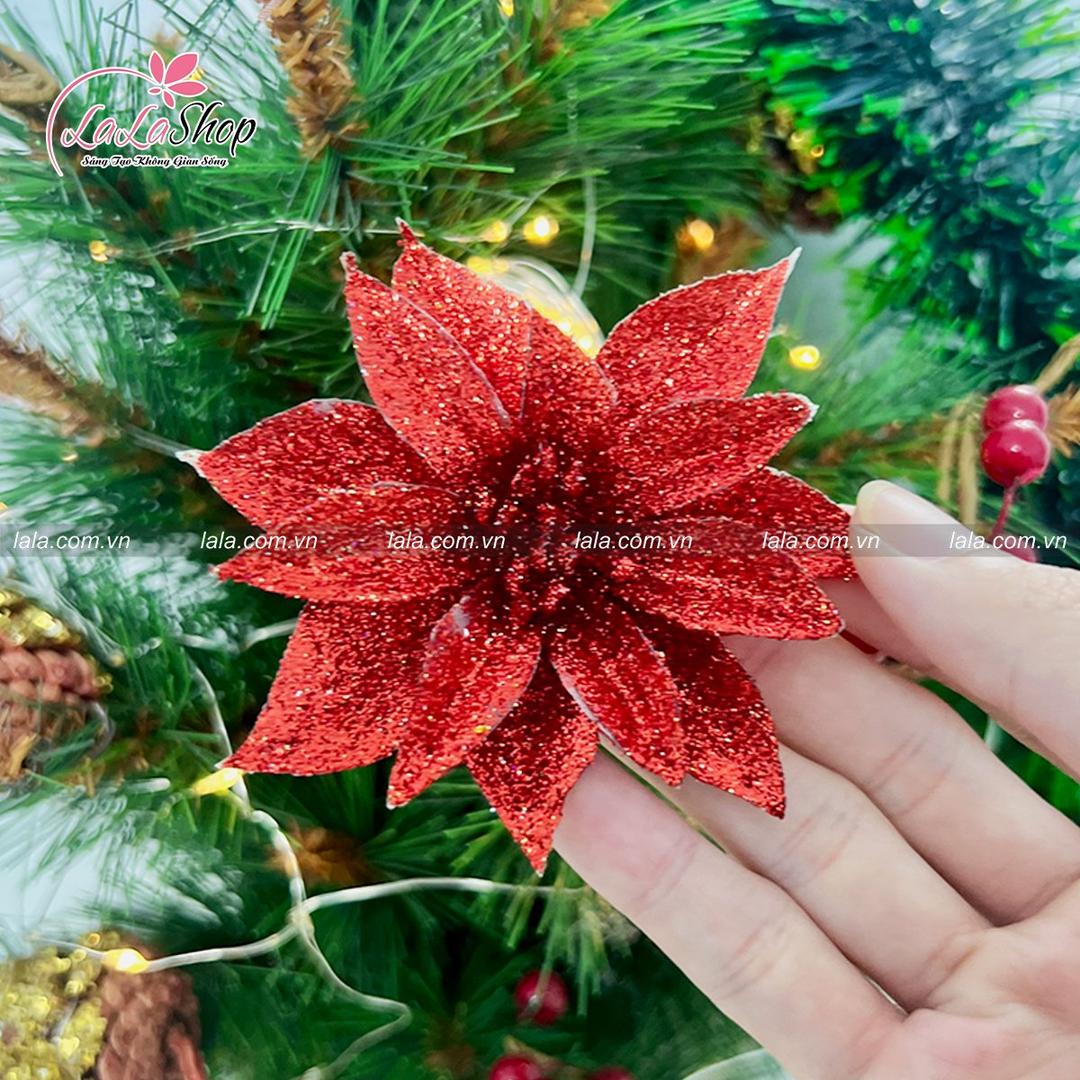 Hoa trạng nguyên nhỏ phụ kiện trang trí noel