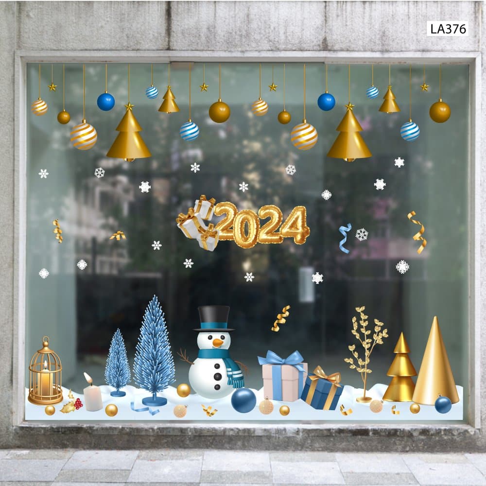 Combo Decal Trang Trí Noel Giáng Sinh An Lành 2024